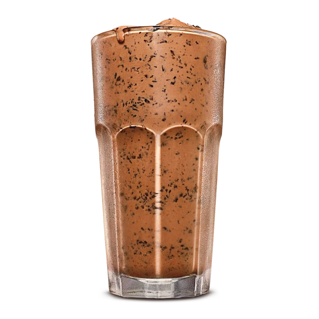 Chocolate Oreo® Shake from Burger King a creamy shake with a blend of chocolate and Oreo® cookie flavors