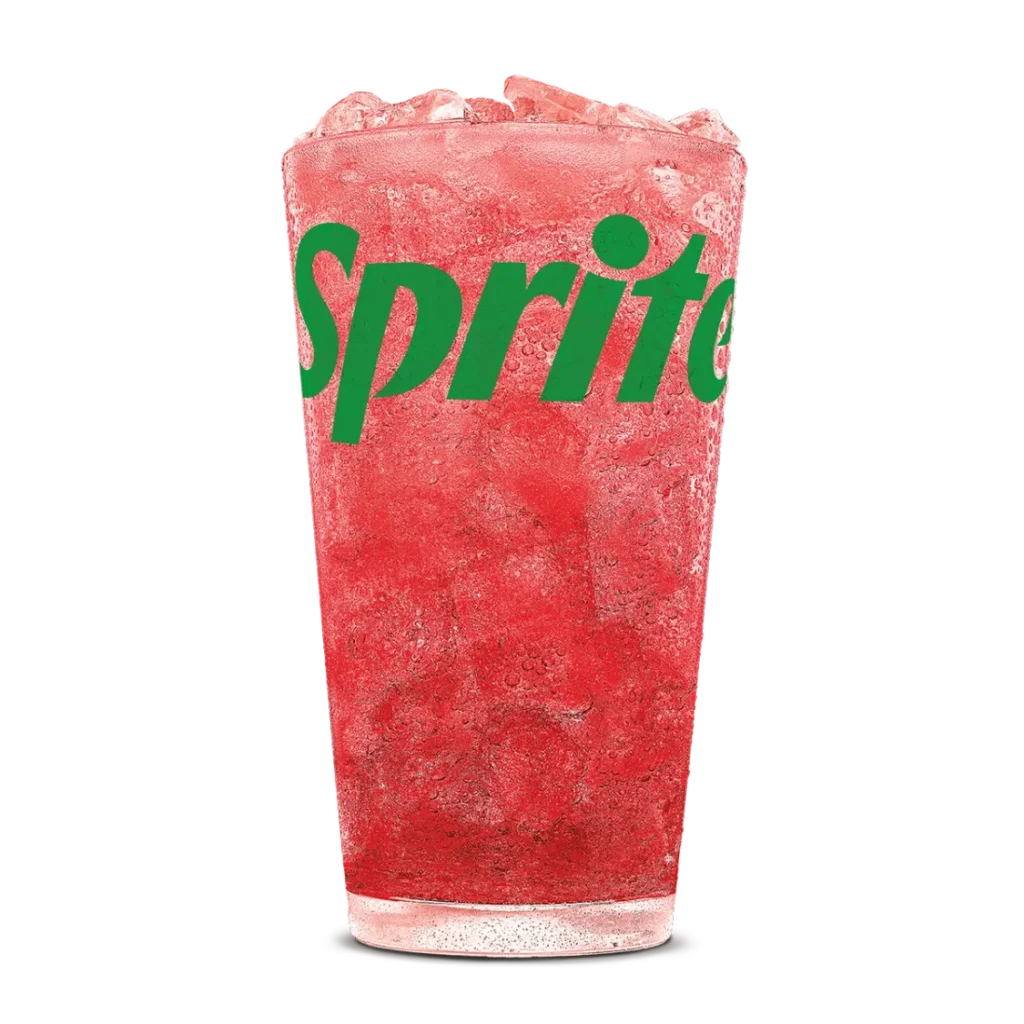 Fiery Strawberry & Sprite® from Burger King a refreshing Sprite with a spicy strawberry twist