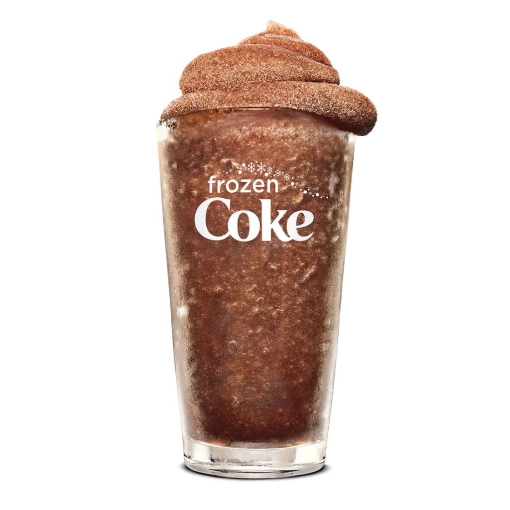 Frozen Coke® from Burger King a slushy and chilled version of the classic Coca-Cola