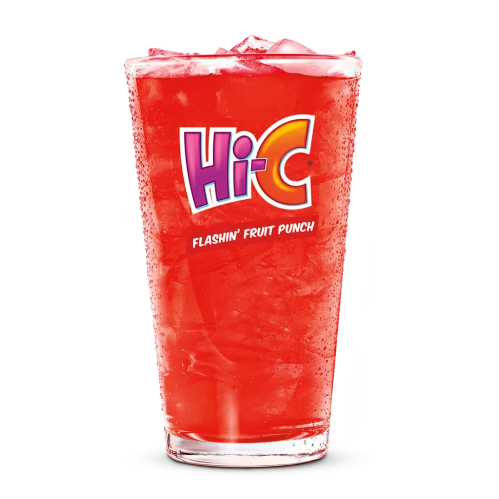 HI-C Fruit Punch from Burger King a fruity and sweet punch with a mix of tropical flavors