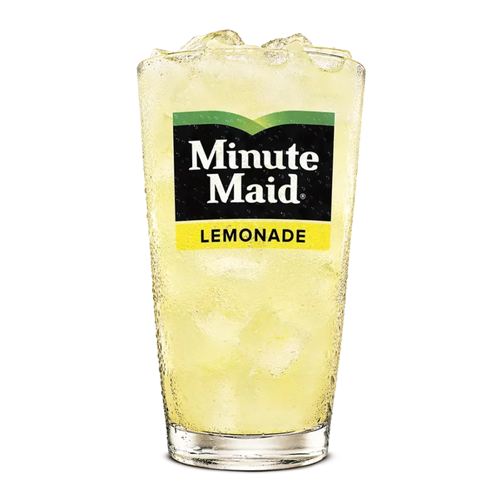 Minute Maid Lemonade from Burger King a tangy and refreshing lemonade made with real lemon juice