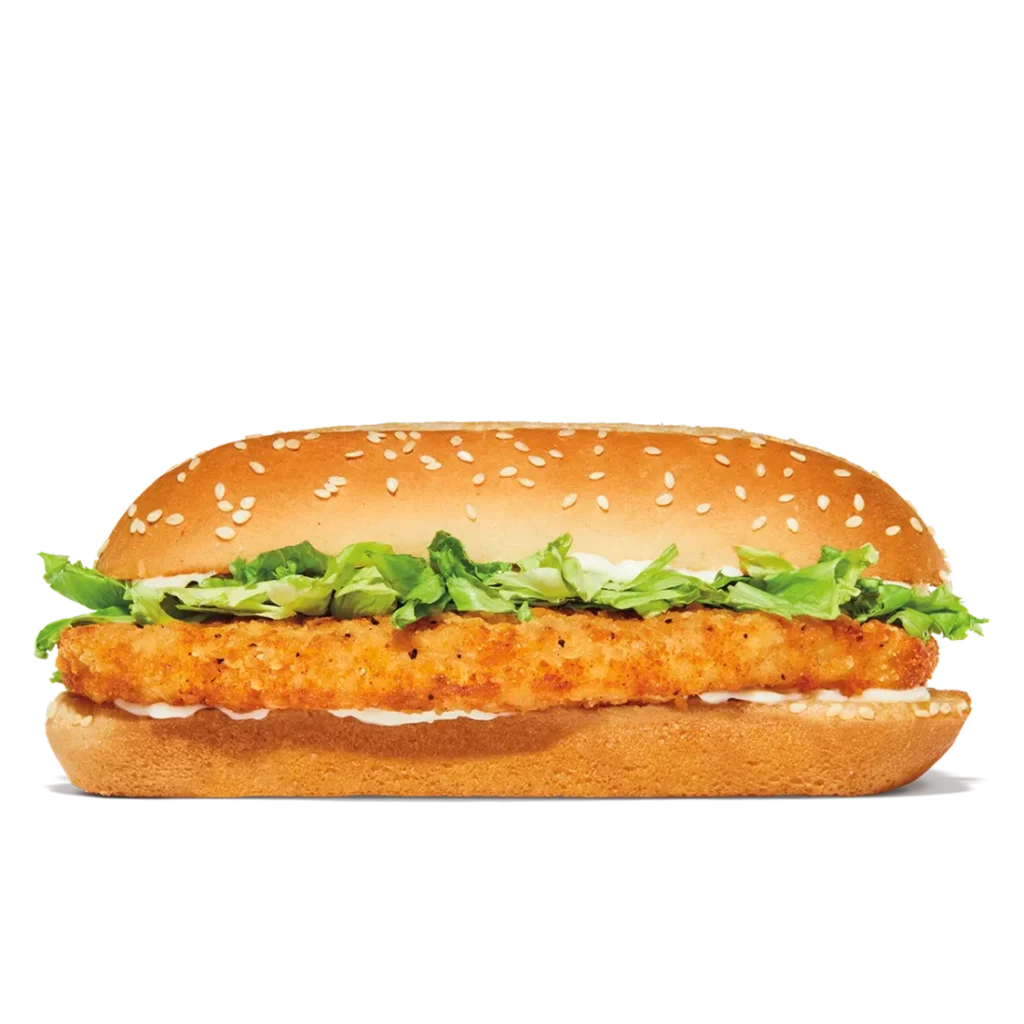 Original Chicken Sandwich from Burger King featuring a crispy chicken fillet in a soft bun with lettuce and mayo