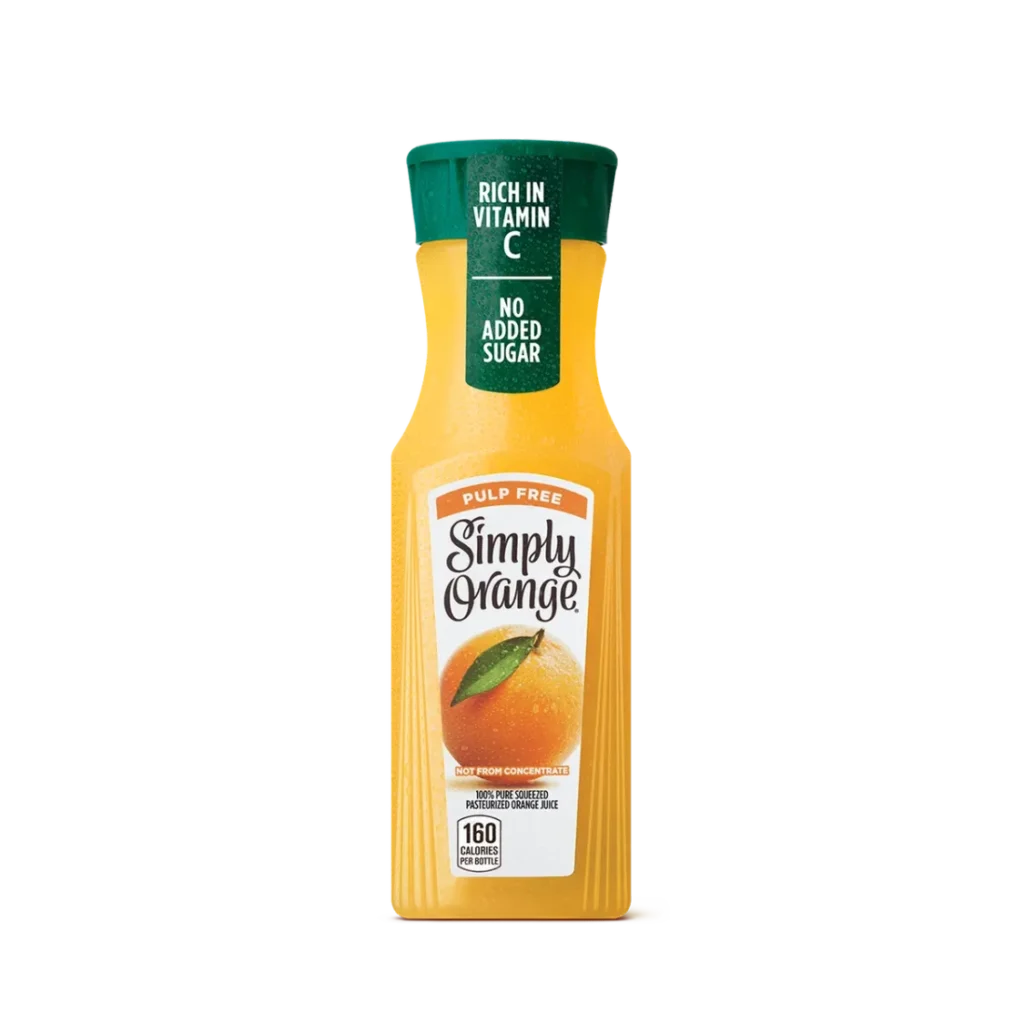 Simply® Orange Juice from Burger King 100% pure orange juice with a fresh and natural taste