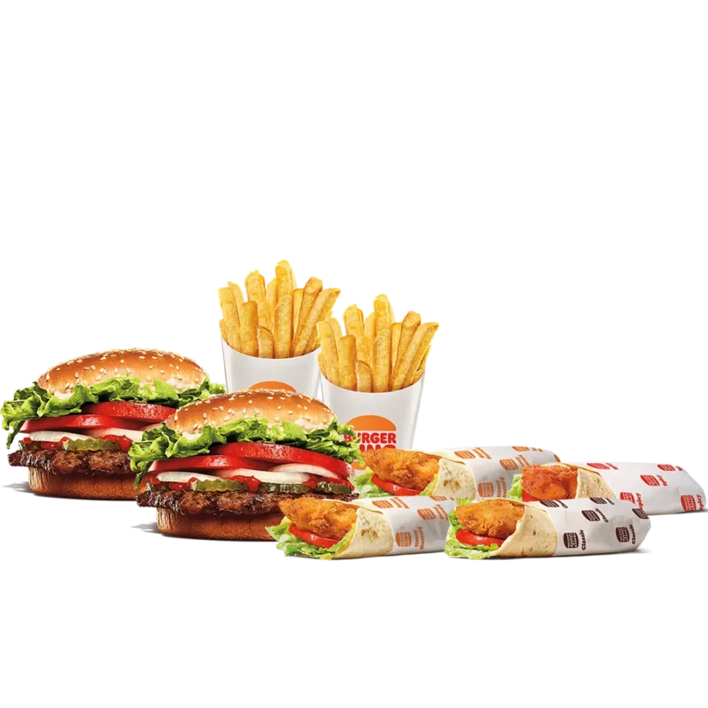 Ultimate Wrap Party from Burger King with a generous selection of wraps ideal for sharing or enjoying alone