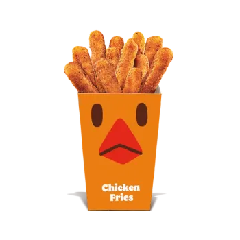 Chicken Fries from Burger King featuring crispy and golden chicken strips served with your choice of dipping sauce