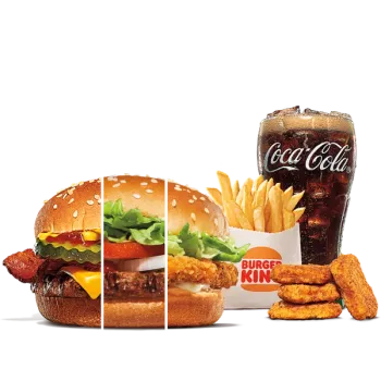 Burger King's Your Way Meal featuring a burger, fries, and a drink for a satisfying combo meal.